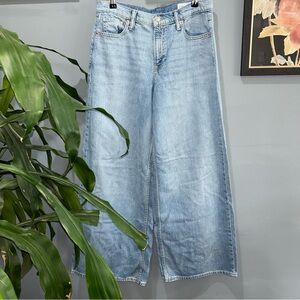 Gap Womens Midrise Baggy Wide Leg Light Wash Jeans sz 29 / 8L
